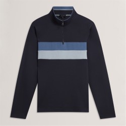 Фланелка Ted Baker Ted Jersey half Zip Sn00 - Navy фланелка,промоция,на,зимни,облекла,облекла,на,разпродажба,мъжки,ежедневни,облекла,мъжки,горнища,с,качулка,ted,baker,ted,jersey,half,zip,sn00,navy