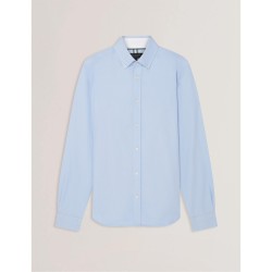Риза Ted Baker Mens Long-Sleeve Oxford Plain Shirt - Pl Blue риза,ted,baker,men,s,long,sleeve,oxford,plain,shirt,pl,blue
