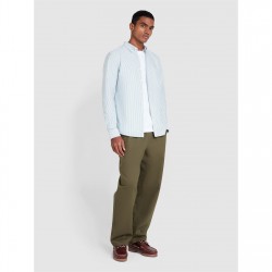 риза,с,дълъг,ръкав,farah,men's,long,sleeve,patterned,shirt,green,387
