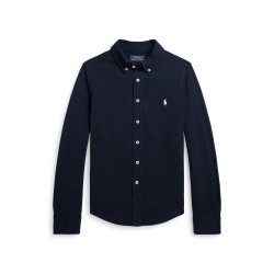 риза,polo,ralph,lauren,kids,mesh,long,sleeve,plain,shirt,aviator,navy