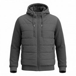 Яке Firetrap Mens Sartorial Padded Quilted Long Sleeve Hybrid Jacket - Charcoal яке,firetrap,mens,sartorial,padded,quilted,long,sleeve,hybrid,jacket,charcoal