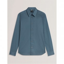 мъжки,ризи,ted,baker,ted,ls,geo,shirt,sn61,navy