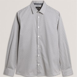 риза,с,дълъг,ръкав,ted,baker,men's,ls,slim,geo,long,sleeve,patterned,shirt,grey