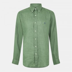 риза,с,дълъг,ръкав,облекла,на,разпродажба,мъжки,ризи,polo,ralph,lauren,linen,long,sleeve,shirt,fatigue,green