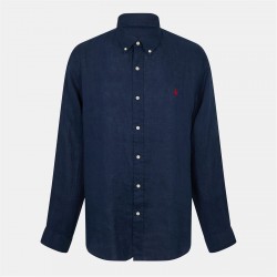 риза,с,дълъг,ръкав,облекла,на,разпродажба,мъжки,ризи,polo,ralph,lauren,linen,long,sleeve,shirt,newport,navy