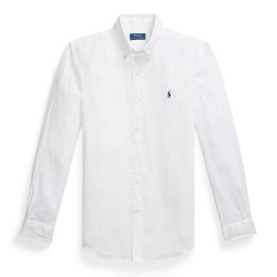 Риза с дълъг ръкав Polo Ralph Lauren Linen Long Sleeve Shirt - White риза,с,дълъг,ръкав,мъжки,ризи,polo,ralph,lauren,linen,long,sleeve,shirt,white