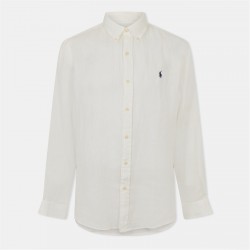 риза,с,дълъг,ръкав,облекла,на,разпродажба,мъжки,ризи,polo,ralph,lauren,linen,long,sleeve,shirt,white