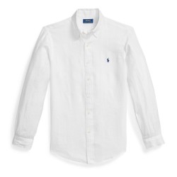 Риза с дълъг ръкав Polo Ralph Lauren Linen Long Sleeve Shirt - White риза,с,дълъг,ръкав,мъжки,ризи,polo,ralph,lauren,linen,long,sleeve,shirt,white