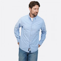 риза,с,дълъг,ръкав,мъжки,ризи,howick,howick,long,sleeve,oxford,shirt,sky,blue