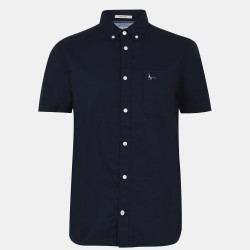 Мъжка риза с къс ръкав Jack Wills Short Sleeve Oxford Shirt Mens - Navy мъжка,риза,с,къс,ръкав,jack,wills,short,sleeve,oxford,shirt,mens,navy