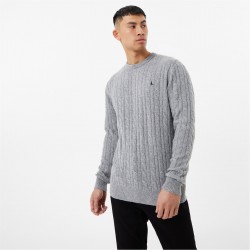 пуловер,мъжки,пуловери,jack,wills,marlow,merino,wool,blend,cable,knitted,jumper,grey