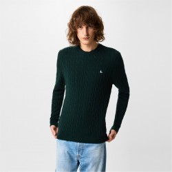 пуловер,облекла,на,разпродажба,мъжки,пуловери,jack,wills,marlow,merino,wool,blend,cable,knitted,jumper,evergreen,marl