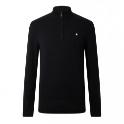 пуловер,мъжки,пуловери,jack,wills,funnel,neck,half,zip,jumper,black
