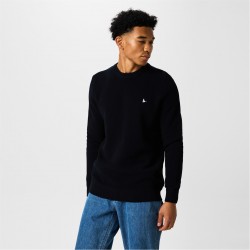пуловер,мъжки,пуловери,jack,wills,stitch,crew,neck,jumper,black