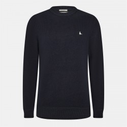 пуловер,мъжки,пуловери,jack,wills,linus,seed,stitch,crew,neck,jumper,men,black