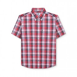 облекла,на,разпродажба,lambretta,sleeve,multi,check,shirt,red,white