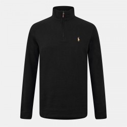 поларена,блуза,мъжки,ежедневни,облекла,мъжки,горнища,с,качулка,polo,ralph,lauren,estate,fleece,quarter,zip,sweater,polo,black