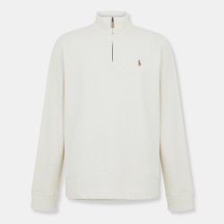 поларена,блуза,мъжки,горнища,с,качулка,polo,ralph,lauren,estate,fleece,quarter,zip,sweater,parchment,cream