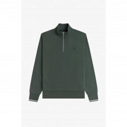 Горнище с цип Fred Perry FredPerry Half Zip Top - Court Green 53A горнище,с,цип,мъжки,горнища,с,качулка,fred,perry,fredperry,half,zip,top,court,green,53a