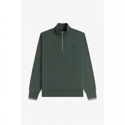 Горнище с цип Fred Perry FredPerry Half Zip Top - Court Green 53A горнище,с,цип,облекла,на,разпродажба,мъжки,ежедневни,облекла,мъжки,горнища,с,качулка,fred,perry,fredperry,half,zip,top,court,green,53a