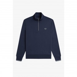 Горнище с цип Fred Perry FredPerry Half Zip Top - Dk Airforce Z47 горнище,с,цип,мъжки,горнища,с,качулка,fred,perry,fredperry,half,zip,top,dk,airforce,z47