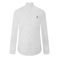 Polo Ralph Lauren Mens Slim Fit Poplin Long-Sleeve Shirt - 291 White мъжки,ризи,polo,ralph,lauren,men,s,slim,fit,poplin,long,sleeve,shirt,291,white