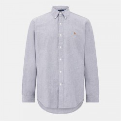 риза,с,дълъг,ръкав,облекла,на,разпродажба,мъжки,ризи,polo,ralph,lauren,men's,slim,fit,oxford,long,sleeve,shirt,slate