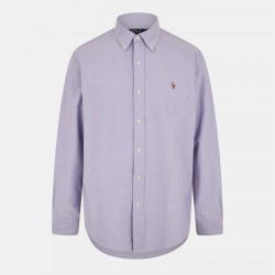 риза,с,дълъг,ръкав,облекла,на,разпродажба,мъжки,ризи,polo,ralph,lauren,men's,slim,fit,oxford,long,sleeve,shirt,thistle