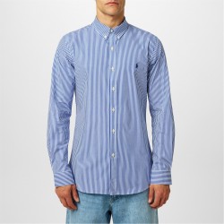 мъжки,ризи,polo,ralph,lauren,stripe,poplin,slim,fit,shirt,blue,white,009