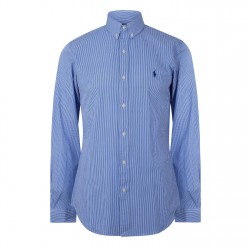 облекла,на,разпродажба,мъжки,ризи,polo,ralph,lauren,stripe,poplin,slim,fit,shirt,blue,white,003