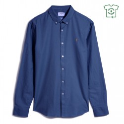мъжки,летен,каталог,farah,oxford,long,sleeve,shirt,blue,peony,492