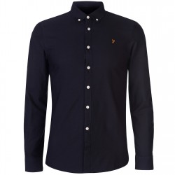 риза,с,дълъг,ръкав,farah,oxford,long,sleeve,shirt,navy