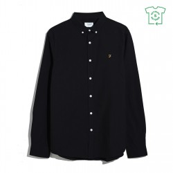 риза,с,дълъг,ръкав,farah,oxford,long,sleeve,shirt,black,010