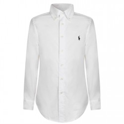 риза,с,дълъг,ръкав,детски,3/4,панталони,polo,ralph,lauren,kids',cotton,long,sleeve,oxford,shirt,white