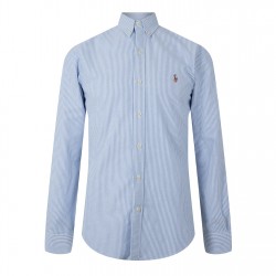 мъжки,ризи,polo,ralph,lauren,oxford,stripe,slim,shirt,blue,white
