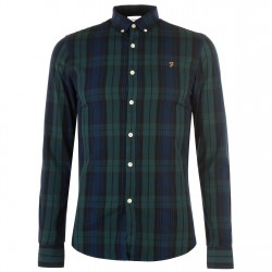 карирана,риза,farah,brewer,checked,shirt,pine,309