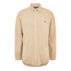 риза,облекла,на,разпродажба,мъжки,ризи,polo,ralph,lauren,men's,slim,fit,button,down,plain,shirt,tuscan,beige