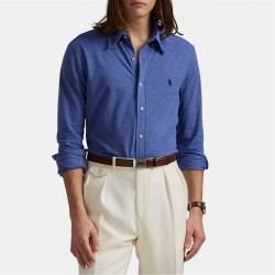 риза,облекла,на,разпродажба,мъжки,ризи,polo,ralph,lauren,men's,slim,fit,button,down,plain,shirt,faded,royal