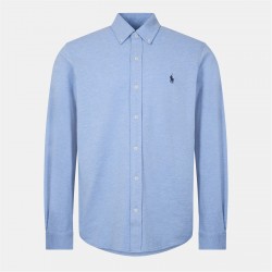 риза,облекла,на,разпродажба,мъжки,ризи,polo,ralph,lauren,men's,slim,fit,button,down,plain,shirt,isle,heather