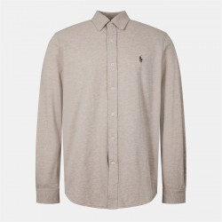 риза,облекла,на,разпродажба,мъжки,ризи,polo,ralph,lauren,men's,slim,fit,button,down,plain,shirt,tuscan,beige
