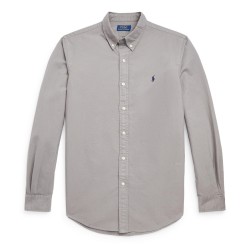 Риза с дълъг ръкав Polo Ralph Lauren Mens Slim Fit Oxford Long Sleeve Shirt - Perfect Grey риза,с,дълъг,ръкав,мъжки,ризи,polo,ralph,lauren,mens,slim,fit,oxford,long,sleeve,shirt,perfect,grey