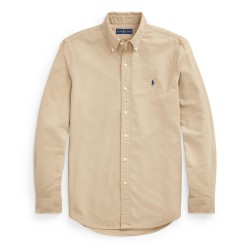Риза с дълъг ръкав Polo Ralph Lauren Mens Slim Fit Oxford Long Sleeve Shirt - Surrey Tan риза,с,дълъг,ръкав,мъжки,ризи,polo,ralph,lauren,mens,slim,fit,oxford,long,sleeve,shirt,surrey,tan