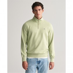 gant,shield,half,zip,sweatshirt,milky,matcha