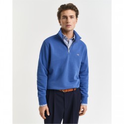 Блуза Gant Shield Half-Zip Sweatshirt - Rich Blue блуза,мъжки,ежедневни,облекла,мъжки,горнища,с,качулка,gant,shield,half,zip,sweatshirt,rich,blue
