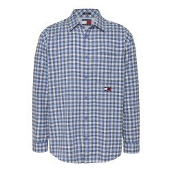риза,с,дълъг,ръкав,мъжки,ризи,tommy,jeans,men,s,badge,long,sleeve,patterned,flannel,shirt,colorado,blue
