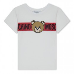 юношеска,тениска,детски,3/4,панталони,moschino,logo,bear,t,shirt,juniors,white,10101