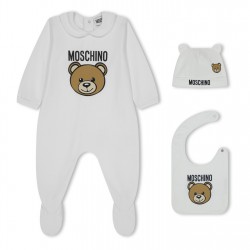 бебешки,комплект,детски,3/4,панталони,moschino,bear,all,in,one,3,piece,set,baby,boys,cream,10063