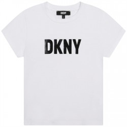 юношеска,тениска,детски,облекла,dkny,dkny,logo,t,shirt,juniors,white,10p