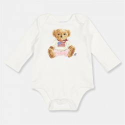 детски,3/4,панталони,polo,ralph,lauren,kids',bear,clothing,set,white,pink