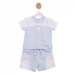 бебешки,облекла,mintini,baby,baby,top,and,short,set,white,blue